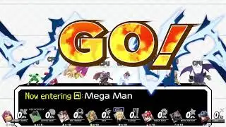 Super Smash Bros Ultimate 8 Player CPU Battle on Pictochat 2(Hazards On)