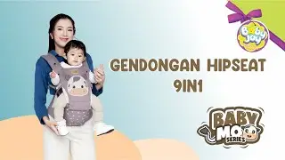 Gendongan Hipseat + SSC M-Shape 9in1 Baby Moo Series BJG3089