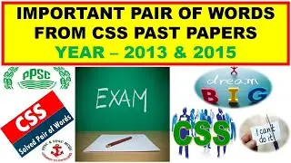 css |pair of words | ppsc & fpsc | mcqs