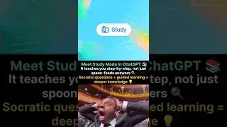 New ChatGPT Study Mode Explained in 30 Seconds! 📚💡 (Free for Everyone!)