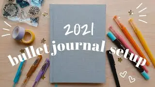 2021 bullet journal setup 💫 aesthetic & minimalistic