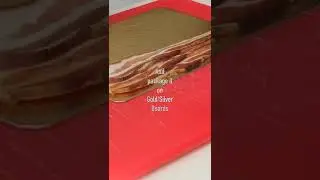 Slicing Bacon - And Presenting on Gold Silver Boards #Shorts