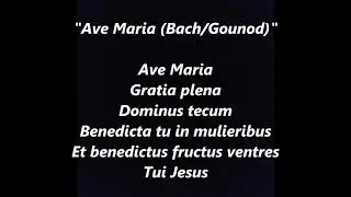 AVE MARIA BACH Gounod Lyrics Words text Blessed Virgin Mother Mary May Crown Assumption Notre Dame