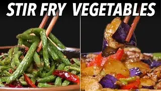 Easy Recipes: Stir Fry Vegetables - Green Beans and Eggplant