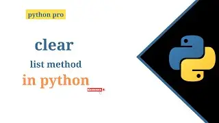 (RK) clear() list method in python