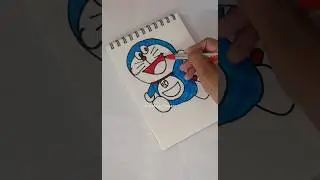How to draw Doraemon 😱😍#shorts #kidsvideo #kidsdrawing #viralshorts #doraemon #littlemagicfingers