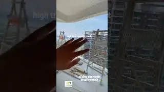 sliding door with security mesh
