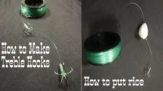 How to Make Treble Hooks and Put Rice|#fishing