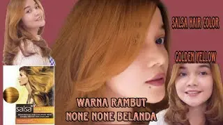 Cat Rambut Salsa Golden Yellow. Golden Hair Color. Try this at Home