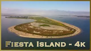 Fiesta Island, San Diego - 4k Drone Footage w/ Flowers