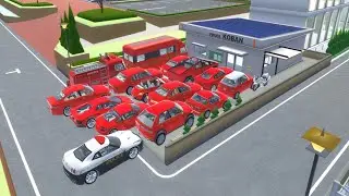 SAKURA ❤️❤️ All Red Cars 🚗 & Police Cars 🚓 Collection At Home Boy 🚓🚙🚨🥶 Sakura School Simulator 🥳🤩