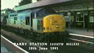 BR in the 1990s Barry Station South Wales on 18th June 1991