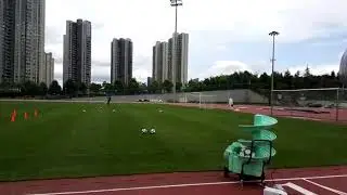 Testing football training machine SIBOASI S6526 how to play football