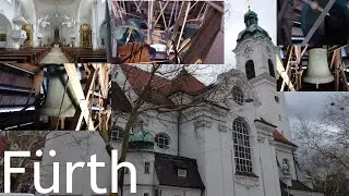 Fürth (FÜ) Glocken der kath. Pfarrkirche St. Heinrich (Turmaufnahme)