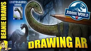 Drawing Over Photos in ProCreate - How To Draw Apatosaurus