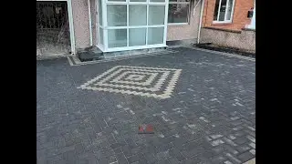 Charcoal Block Paved Driveway with Diamond Pattern in Southmead, Bristol