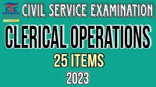 CIVIL SERVICE EXAM REVIEWER CLERICAL OPERATIONS | 2023 | ABRINICA CALZADO TV
