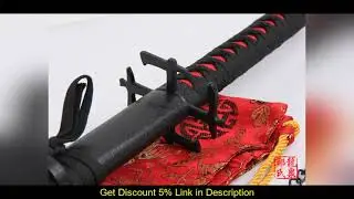 Review Free Shipping Bleach Anime Sword Ichigo Carbon Steel Katana Replica Tensa Zangetsu Cosplay P