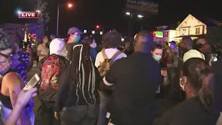 Protesters block Union Avenue during tense demonstration in Memphis over the death of George Floyd