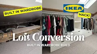 AFFORDABLE Loft Conversion Custom Built in Wardrobe Build | IKEA Hack
