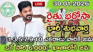 Telangana Rythu Bharosa 6,000+80,000 డబ్బులు జమవుతున్నాయి | rythu Bandhu latest news 2025 today