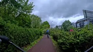 4K Rainy Cloudy Day Natolin - Ursynow Poland | Bike Ride ASMR  Neighborhood ride #poland #warsaw