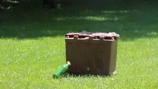 40 oz Mickeys bottle filled with mashed potato vs 20 ga shotgun 057