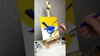Grandala, exotic bird #art #process #oil #bird #painting #contrast #color #exotic #sketch