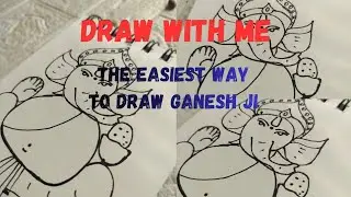 EASY LORD GANESHA DRAWING FROM S LETTER #art #drawing #ganesh #painting #trending #bappa #easy#video