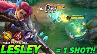 LESLEY META SUPER ATTACK SPEED BUILD!!😱( MUST TRY! ) HANABI BEST BUILD 2025‼️- Mobile Legend