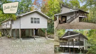 3 Houses For Sale in WNC to Homestead or use as Vacation Rental Property