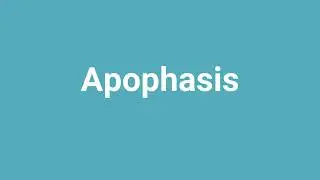 'Apophasis' Meaning and Pronunciation