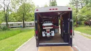Enclosed trailer motorcycle camping