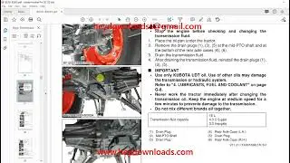 Kubota Tractor B2301 B2601 Workshop Manual
