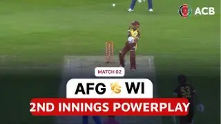 2nd Innings Powerplay | Afghanistan vs West Indies 2026 | 2nd T20I | January 21 | Dubai | ACB | 321J