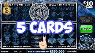 Scratch 4 Diamonds - Scratchcards From Sky Vegas 5 x &pound;10 Cards! 🤞🏻
