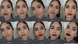 Свотчи помад Colourpop (матовые, сатиновые, глянцевые): Beeper, Arriba, Mamacita, 951, Mama, Love Bug и другие