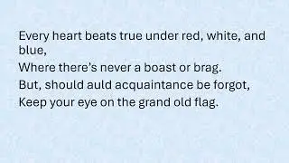 Stars and Stripes - Lyrics with Vocals
