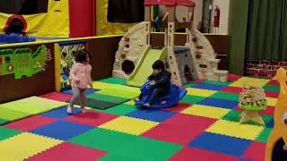 Jungle jumping Ayaan and Raima | kids jumping | Monkey | trampoline | slides and rides | Newjersey |
