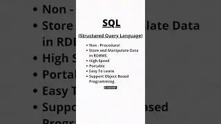 Structure query language . #rsacademy #sql #dbms