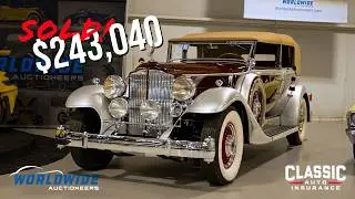 Packard Twelve Model 643 1933 года выпуска | Потрясающая продажа за 243 000 долларов на аукционе ...