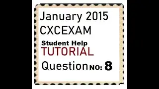 ▶️🎯CXC Math January 2015 Question 8 FULL Tutorial  Step by Step Past Paper Walk through