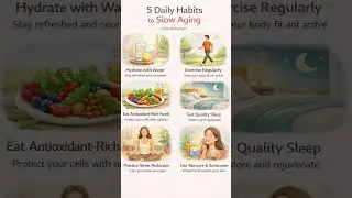 Daily Habits That Slow Aging Naturally 🧬 | Anti-Aging Secrets   #healthtips #healthylifestyle