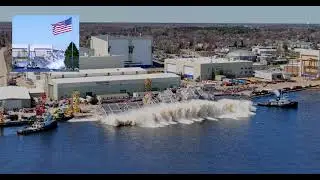 Launch of the Future USS Beloit. Freedom Variant Littoral Combat Ship 29