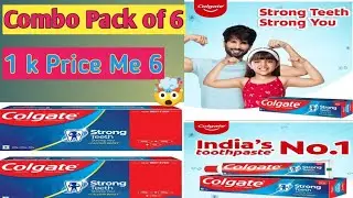 India's No.1 Toothpaste Colgate Strong Teeth Review|Combo Pack Of 6|Best Offers🥳|Bacchon k liye Best