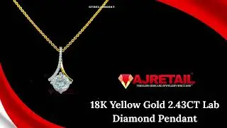 18K Yellow Gold 2.43CT Lab Diamond Pendant #labdiamondring #luxuryjewelry #labdiamondpendant