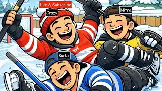 3 friends attempt to win a hockey game but instead Nitro gets bullied - NHL 26 ft. Nitro and Korbs