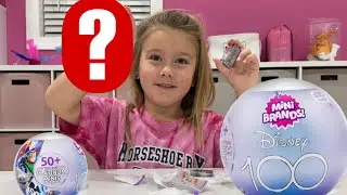 Unboxing 100 Disney mini brands | mini brands Disney edition | Lilly&rsquo;s toy time