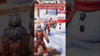 Fortnite Find Lt. Winter and bring him the perfect gift Winterfest #shorts #fortnite #winterfest