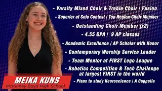 Художник недели имени Денниса Бейкера из State Farm Scholar &mdash; Мейка Кунс